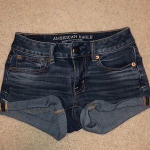 American eagle shortie jean shorts